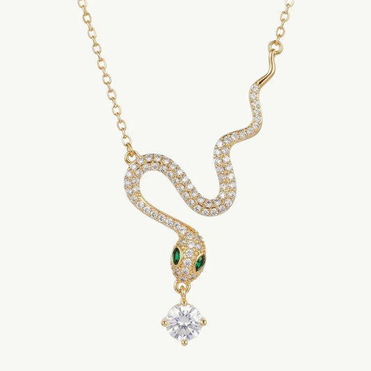 Dainty Snake Necklace & Mini Snack Bracelet Combo Set