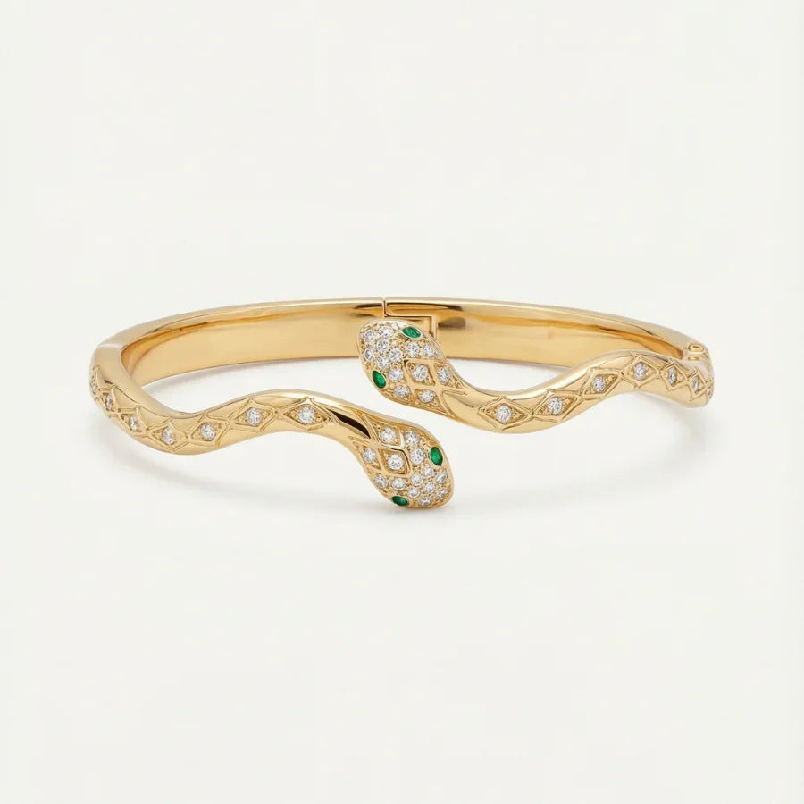 Dainty Snake Necklace & Mini Snack Bracelet Combo Set