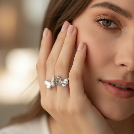 Two Butterfly Resin Ring