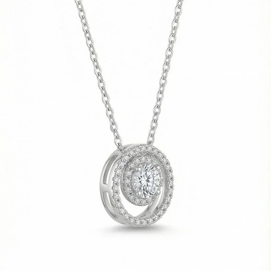 Double Halo Shine Necklace